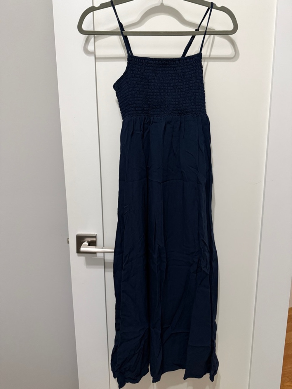Z Supply Navy Smocked Maxi Dress